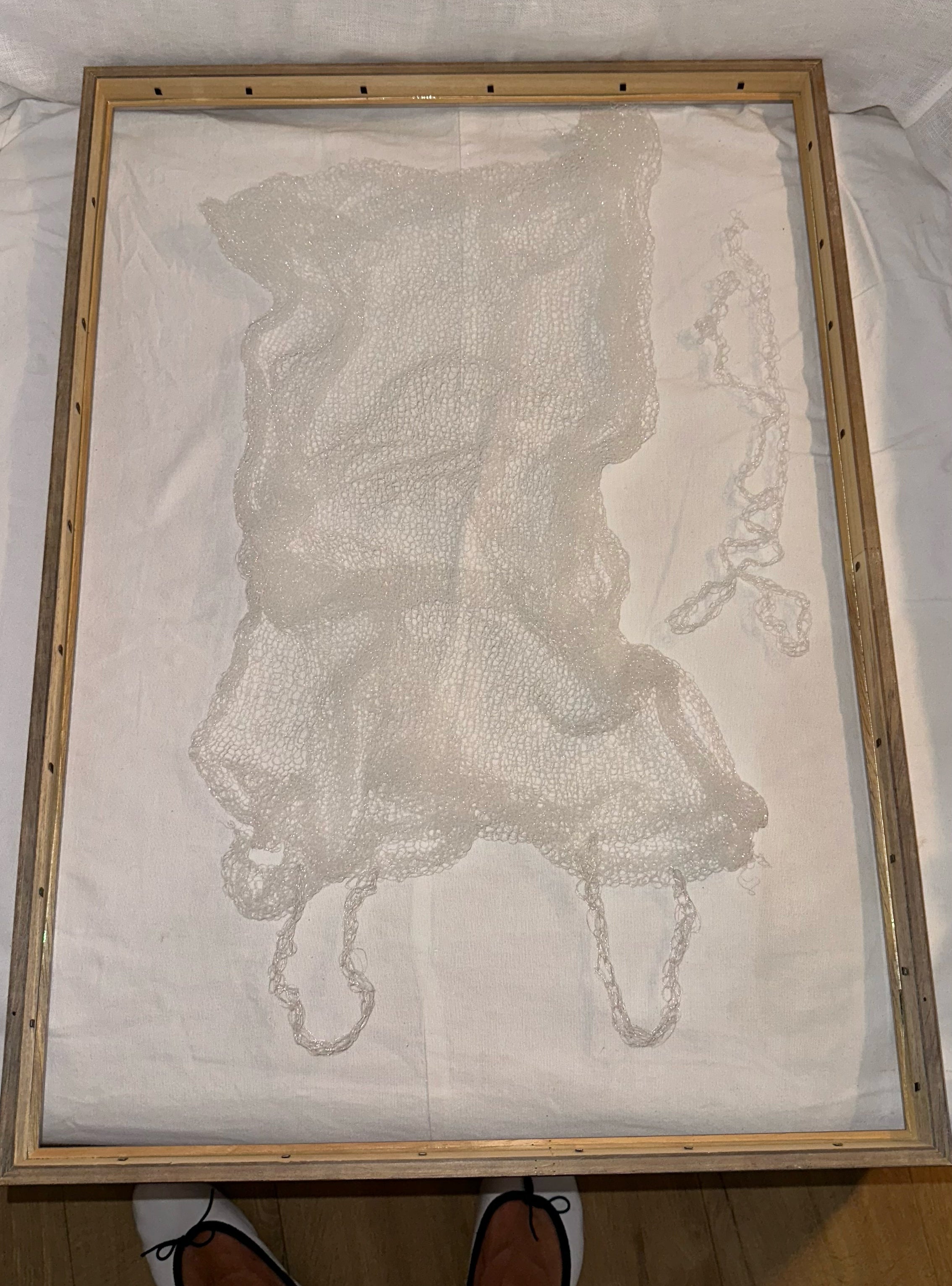"framed almost invisible dress"