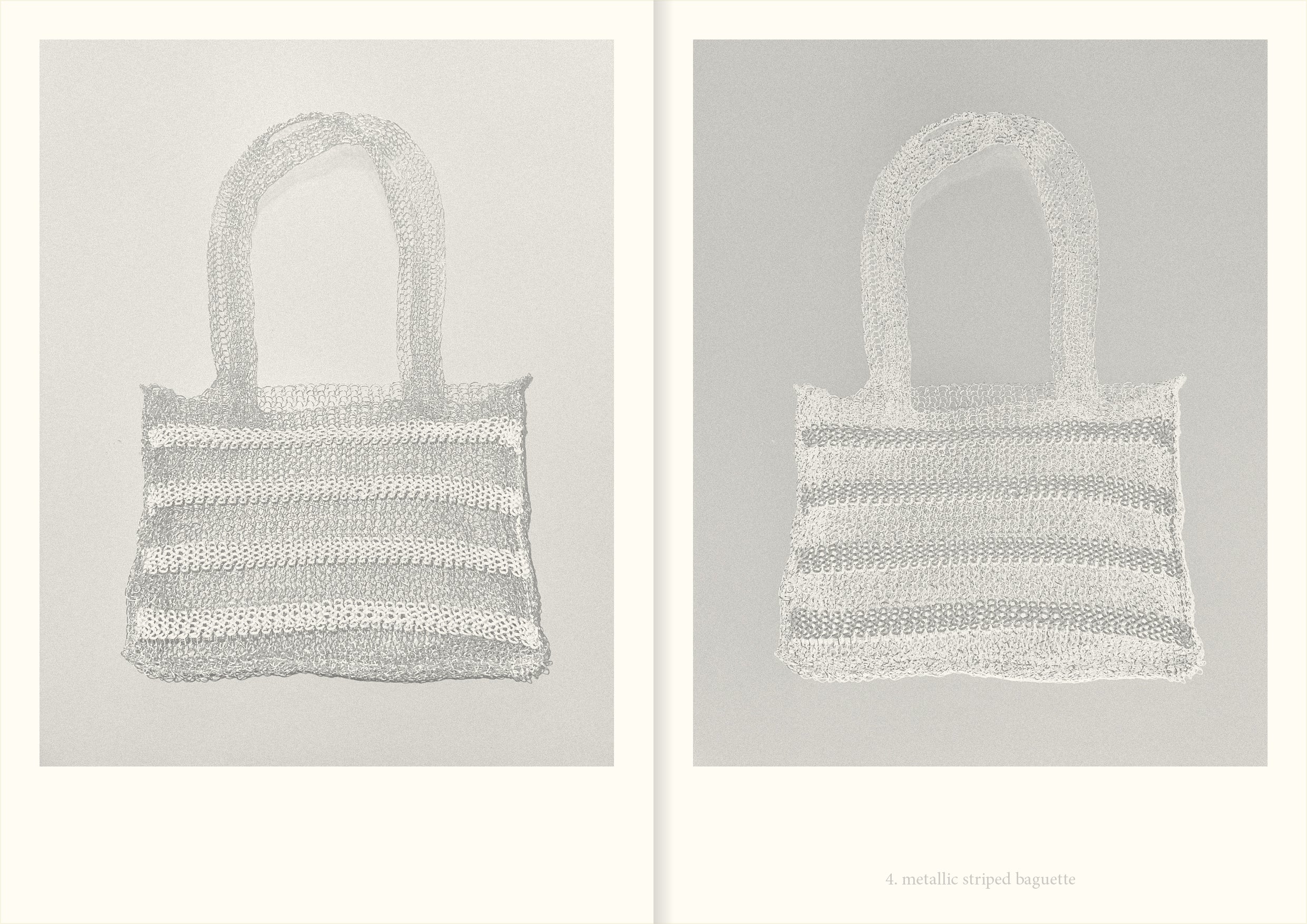 Metallic Striped Baguette