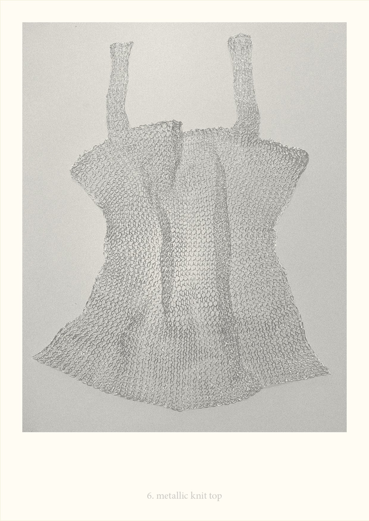 Nº61 Metallic knit Top Sculpture