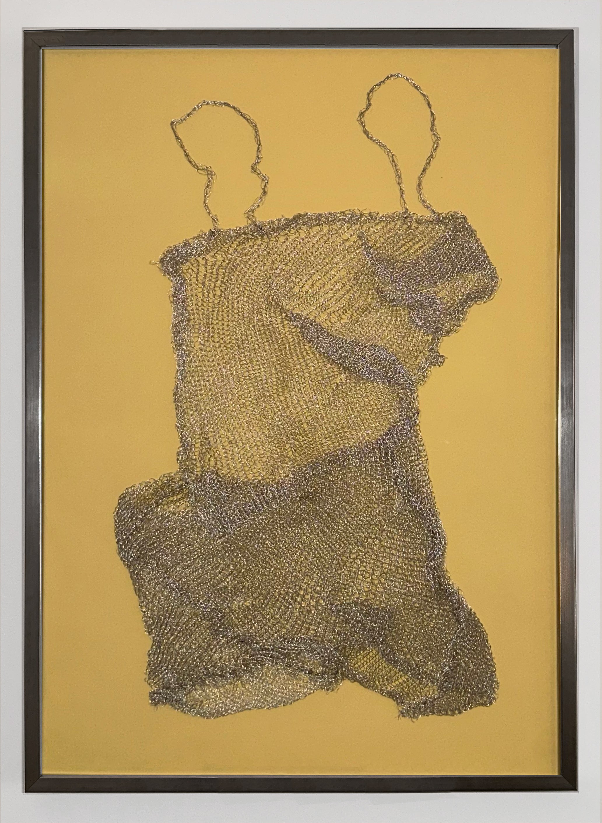 "framed metallic dress"